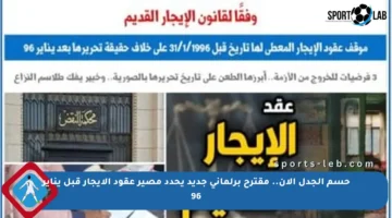 حسم الجدل الآن.. مقترح برلماني جديد يحدد مصير عقود الإيجار قبل يناير 96